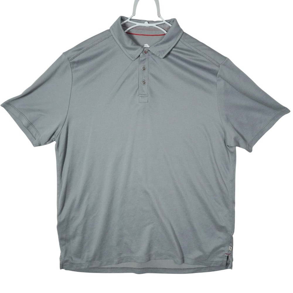 Tommy Bahama Mens‎ XL Gray Tencel Modal Blend Short Sleeve Polo Shirt